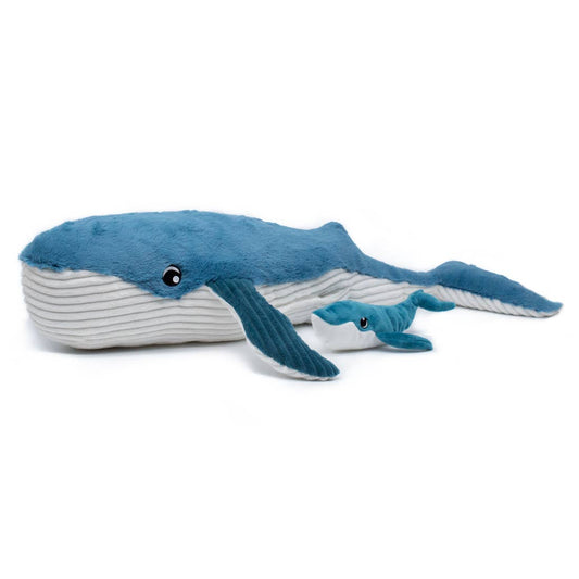 Les Ptipotos, Walter The Whale Mum & Baby Blue - Plush Toy