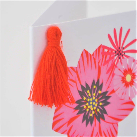 Card, Claire Giles, Valentine's Day Heart Wreath & Poem, Embellished with a colourful tassel