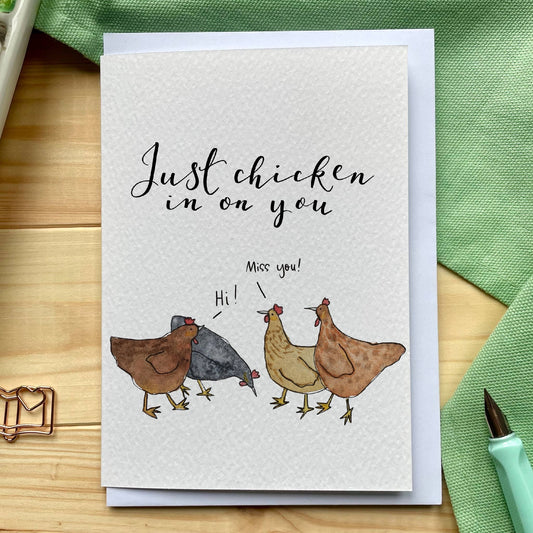 Just chicken in on you card