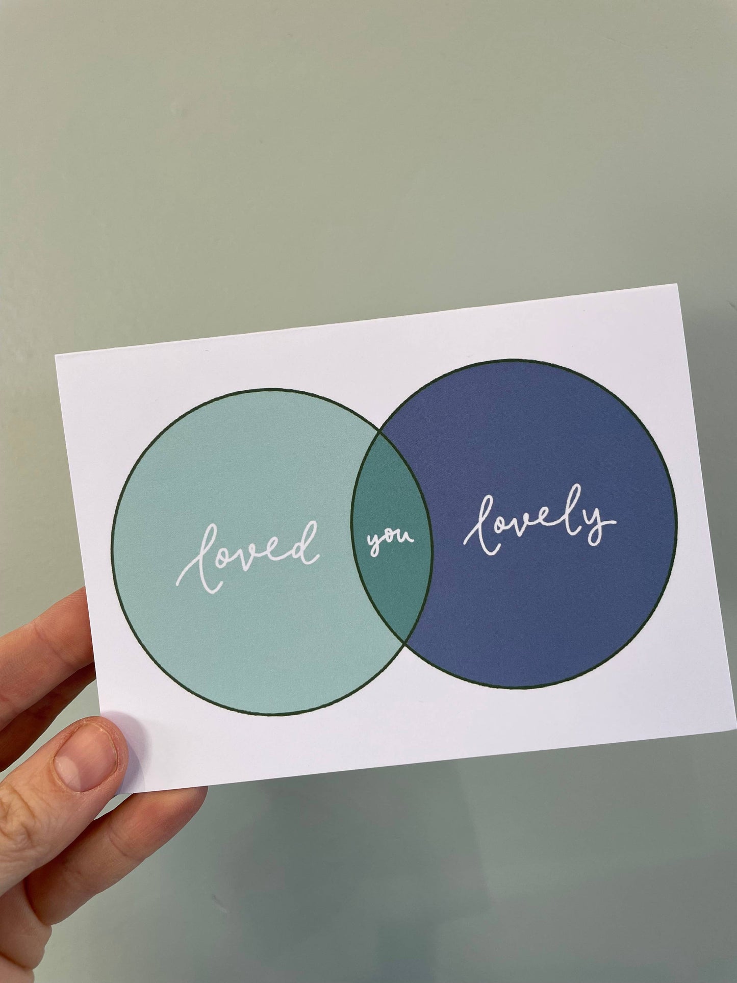 Love Greeting Card - Loved, Lovely, You