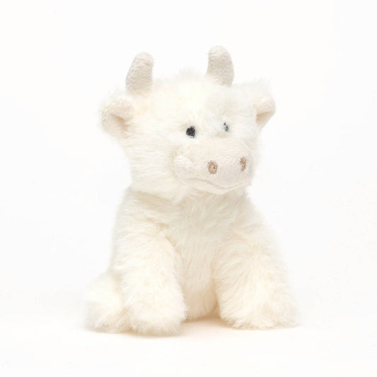 Jomanda, Scottish Highland Cow Soft Plush Toy Mini Cream -13CM