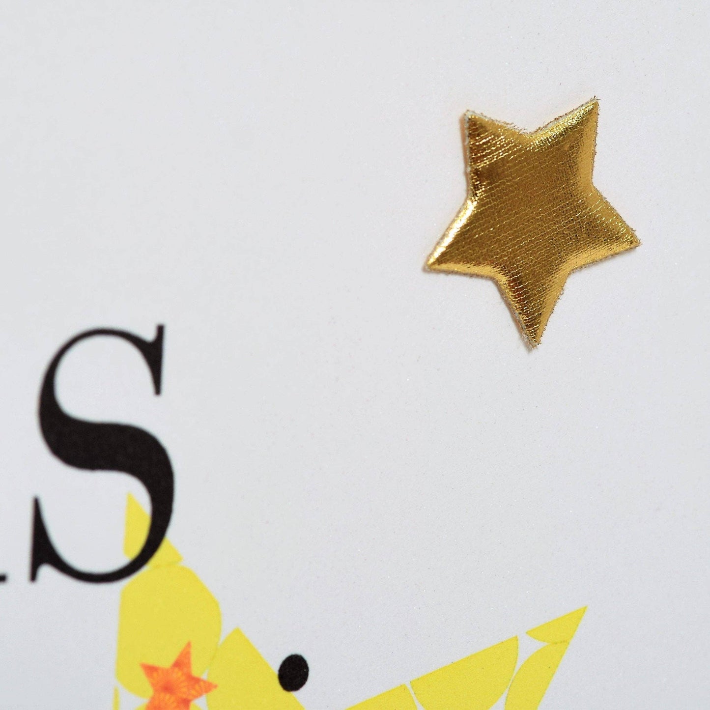 Baby Card, Yellow Stars, Twins Christening, Embellished with a shiny padded star