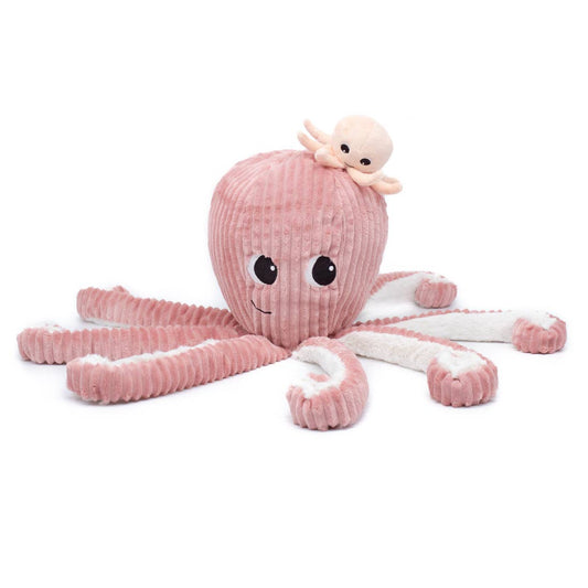 Les Ptipotos, Olly The Octopuss Mum & Baby Pink - Plush Toy