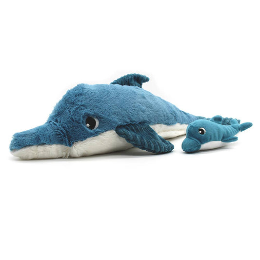 Les Ptipotos, Darcy The Dolphin Mum & Baby Blue - Plush Toy