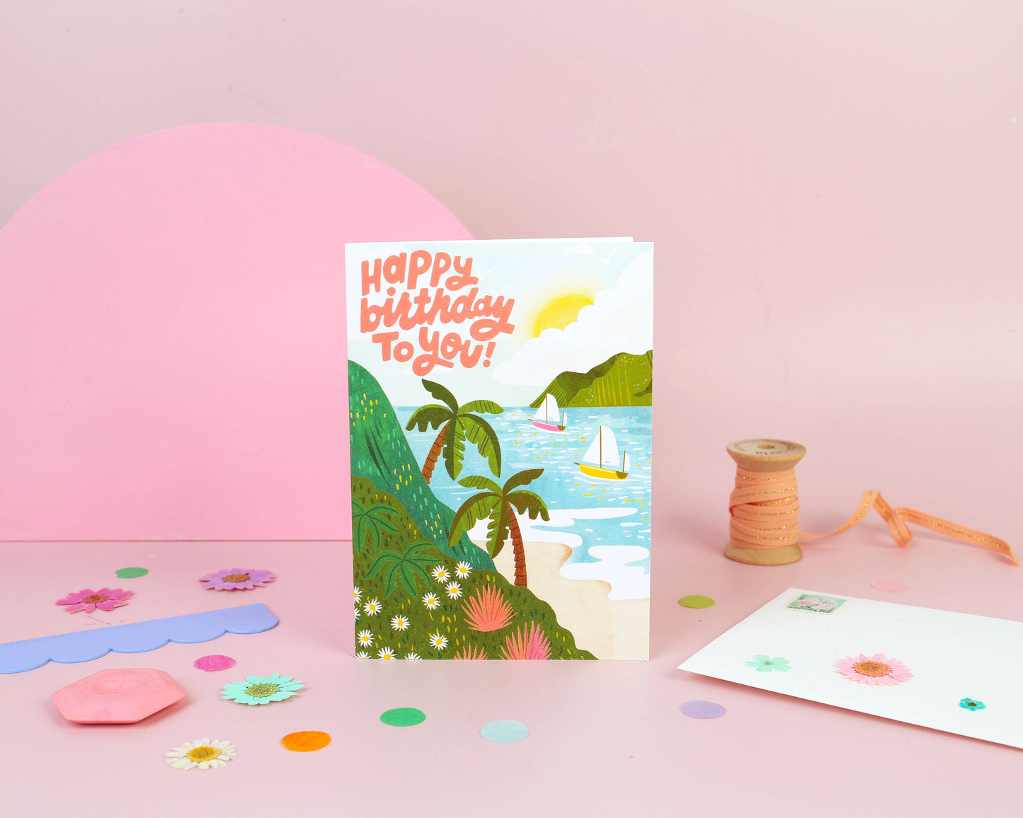 Ricicle Cards - Birthday Beach | Greeting Card | Birthday Card | Pretty