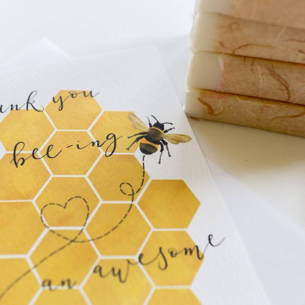 Thank you teacher card - Bee