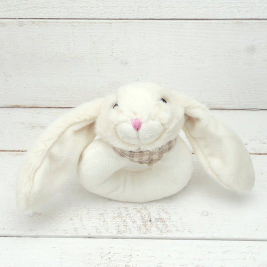 Jomanda, Bunny Baby Soft Toy Rattle Cream -10CM