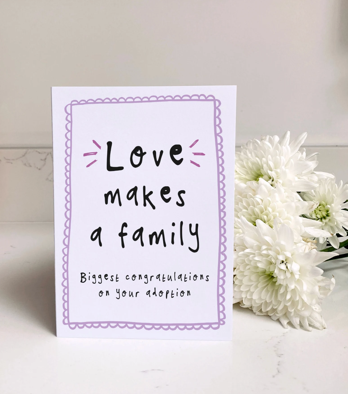 Bow & Bell, Adoption Card, Love Makes A Family