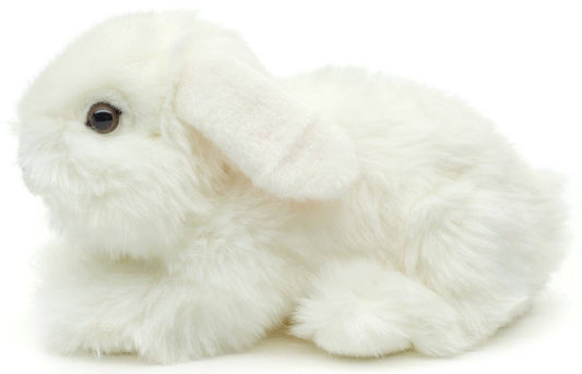 Lionhead rabbit, lying down (white) - cuddly/plush toy