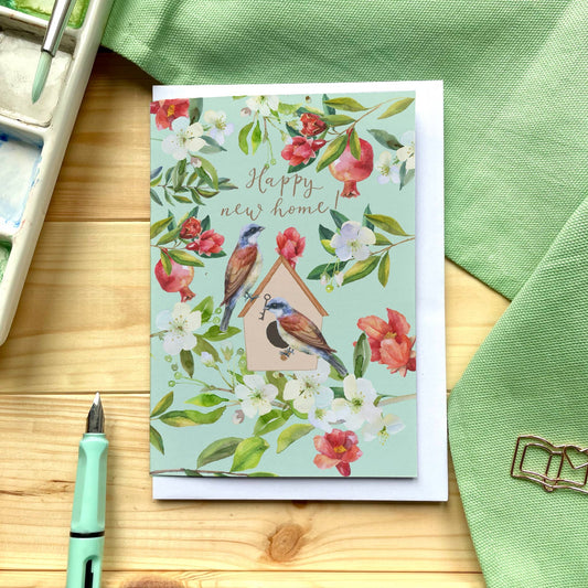 New home card, bird box