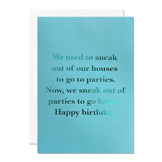 Ricicle Cards - Sneaking Out | Funny Birthday Card | Greeting | Humour