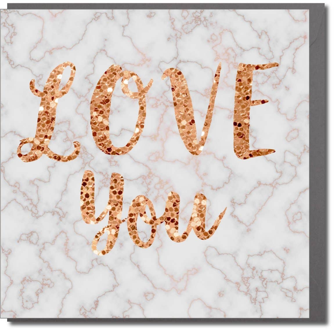 Valentine's Day Card, Marble Background, Love You