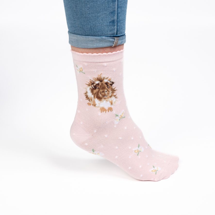 Wrendale, Socks, Size 4 - 8, Guinea Pig, Grinny Pig