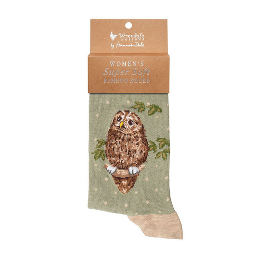 Wrendale, Socks, Size 4 - 8, Owl, Treetops